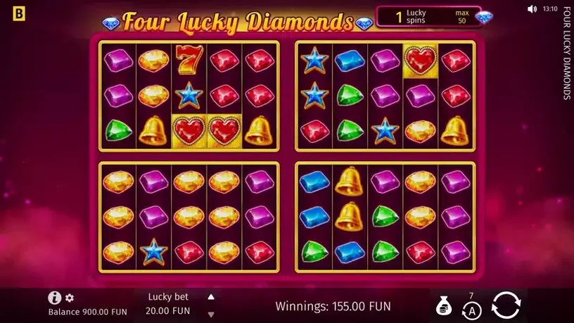 Four Lucky Diamonds slot screenshot 4