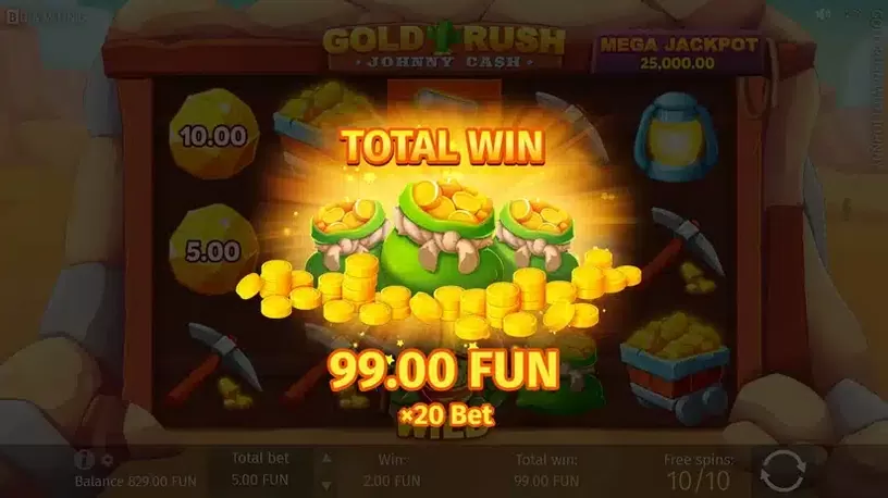 Gold Rush With Johnny Cash slot screenshot 8