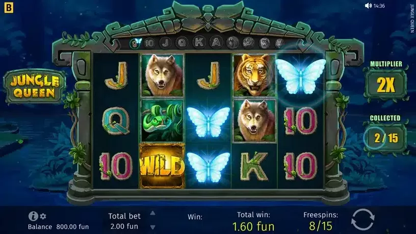 Jungle Queen slot screenshot 5