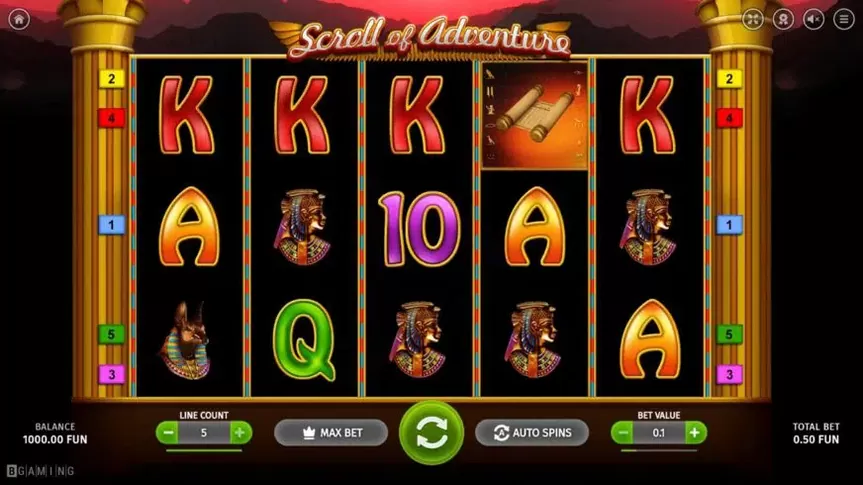 Scroll Of Adventure slot screenshot 1
