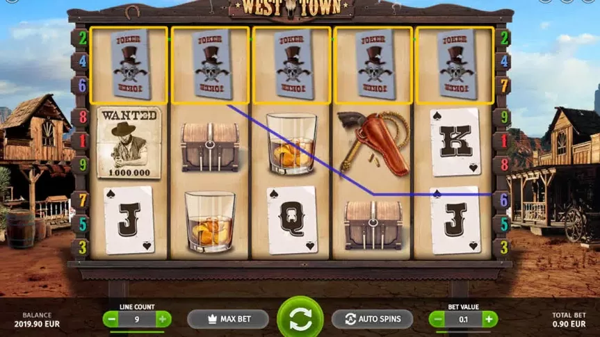 West Town slot screenshot 2