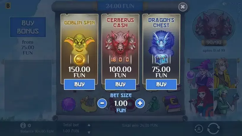 Adventures slot screenshot 2