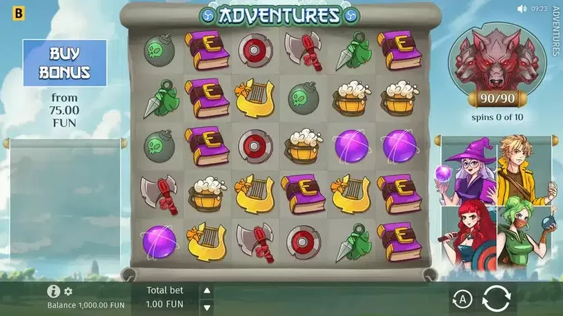 Adventures slot screenshot 1