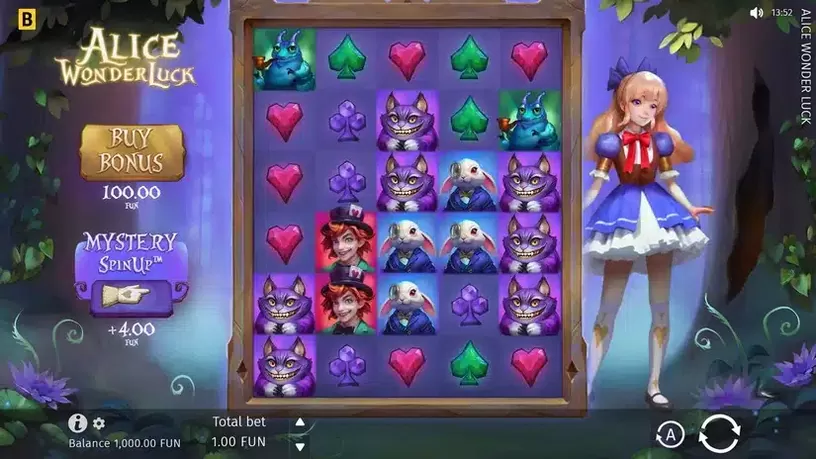 Alice WonderLuck slot screenshot 1