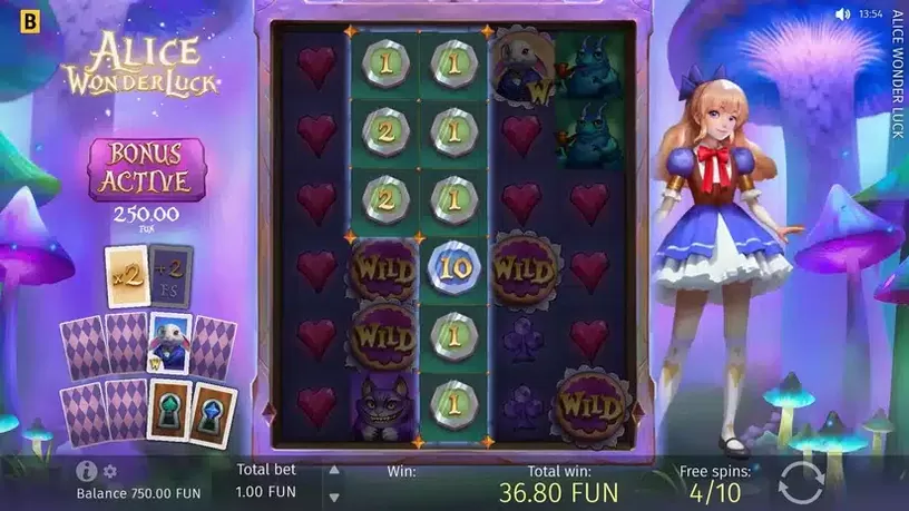 Alice WonderLuck slot screenshot 7