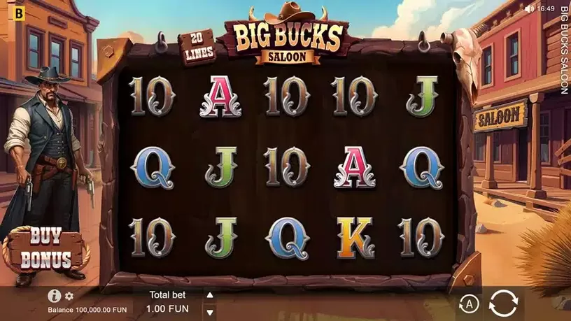 Big Bucks Saloon slot screenshot 1