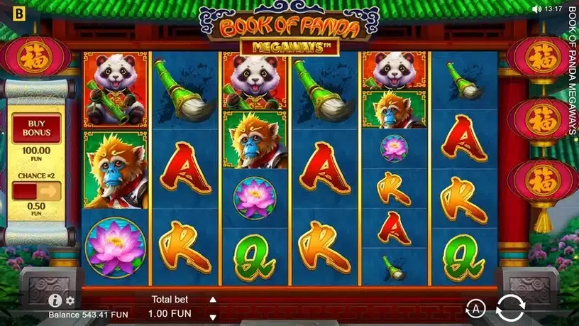 Book of Panda MEGAWAYS slot screenshot 1