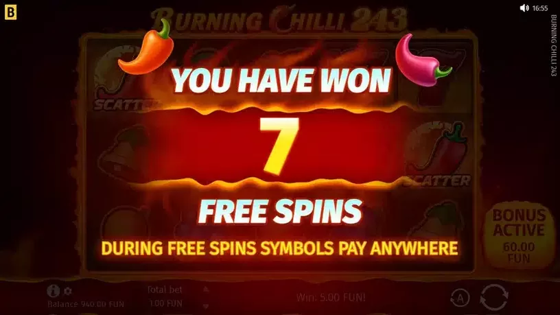 Burning Chilli 243 slot screenshot 3