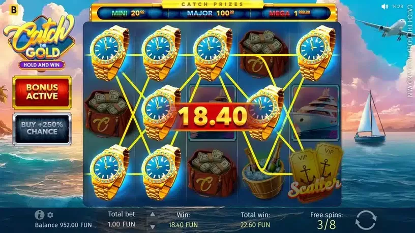 Catch the Gold Hold and Win slot screenshot 5