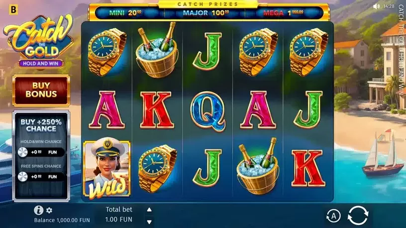 Catch the Gold Hold and Win slot screenshot 1