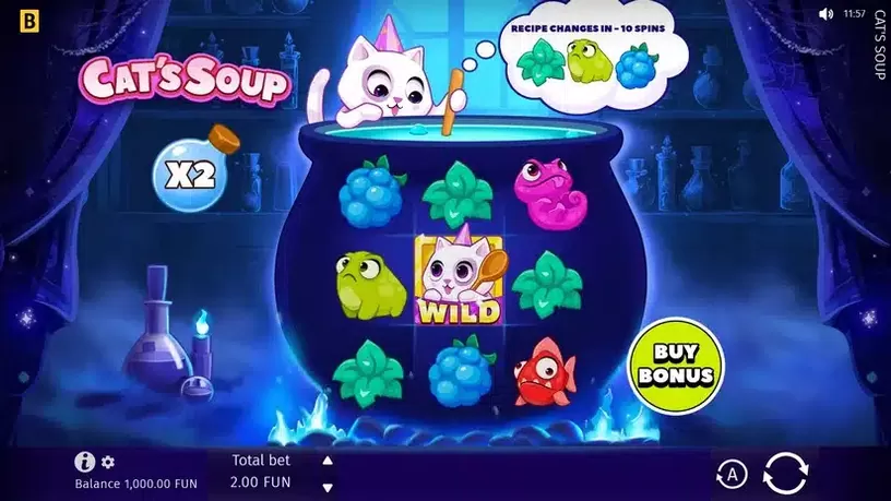 Cat’s Soup slot screenshot 1