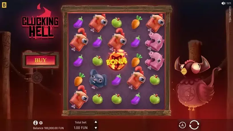Clucking Hell slot screenshot 1