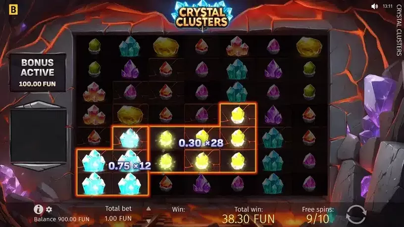 Crystal Clusters slot screenshot 4