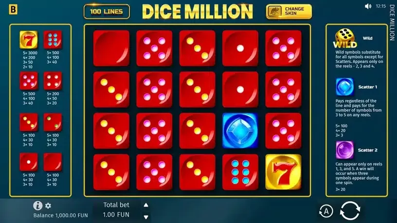 Dice Million slot screenshot 1