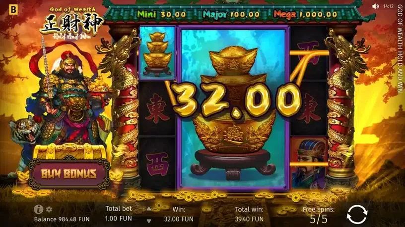 God of Wealth Hold and Win slot screenshot 5