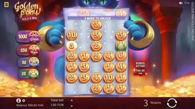 Golden Paw Hold & Win slot screenshot 4