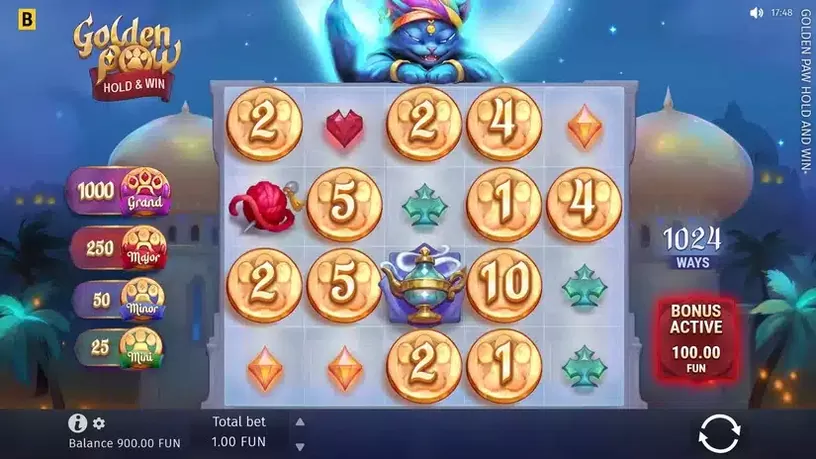 Golden Paw Hold & Win slot screenshot 1