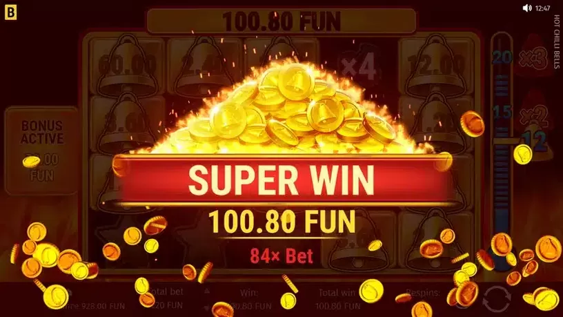 Hot Chilli Bells slot screenshot 6