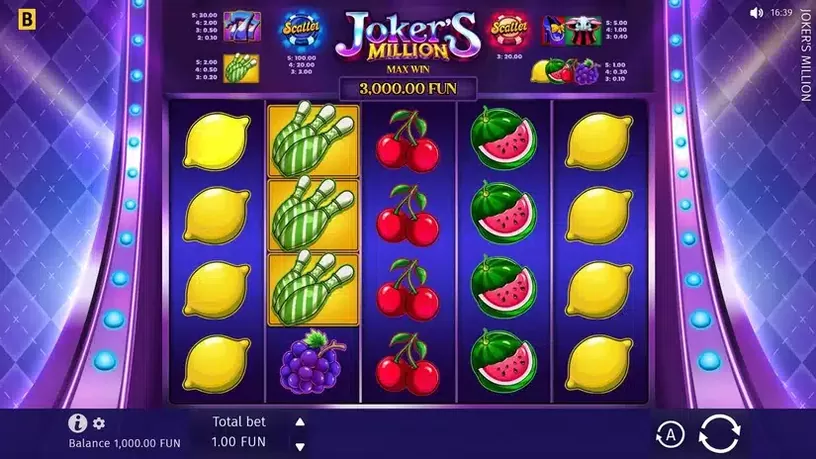 Joker’s Million slot screenshot 1