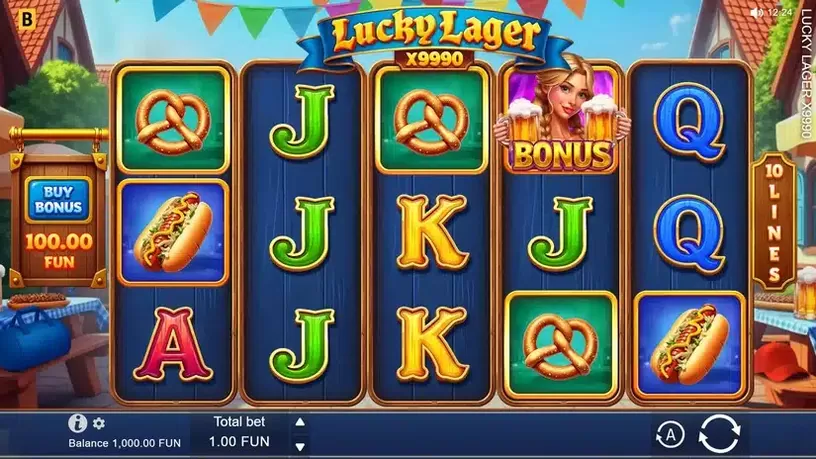 Lucky Lager x9990 slot screenshot 1