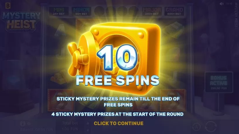 Mystery Heist slot screenshot 3