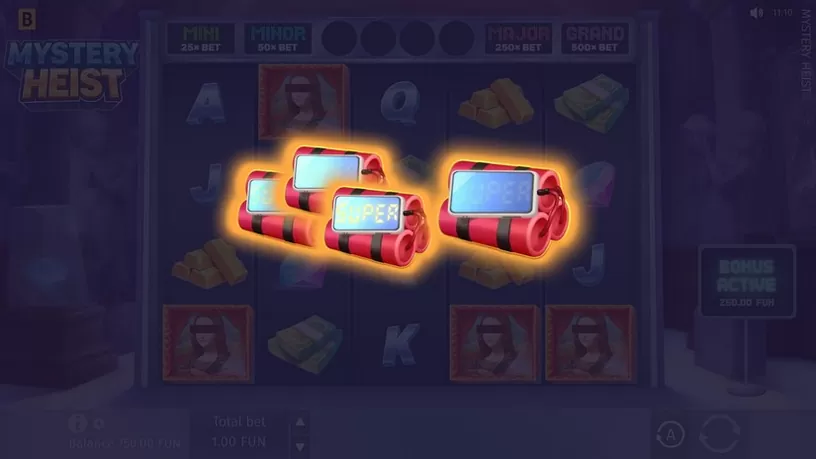 Mystery Heist slot screenshot 2