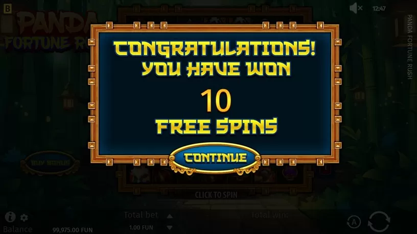 Panda Fortune Rush slot screenshot 2