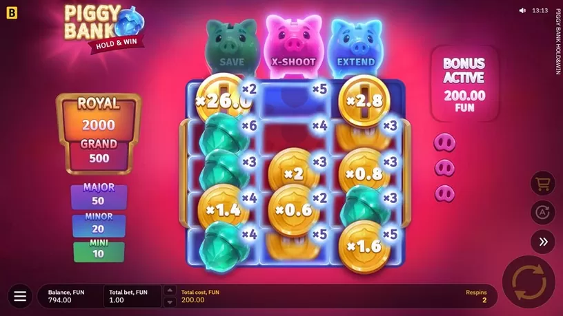Piggy Bank Hold&Win slot screenshot 4