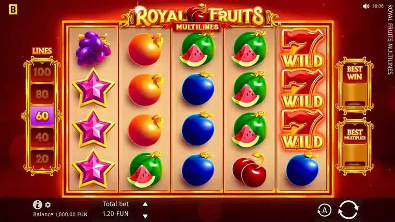 Royal Fruits MultiLines slot screenshot 1