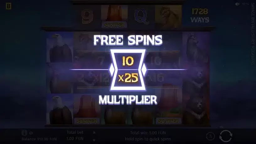 Savage Buffalo Spirit MEGAWAYS slot screenshot 3