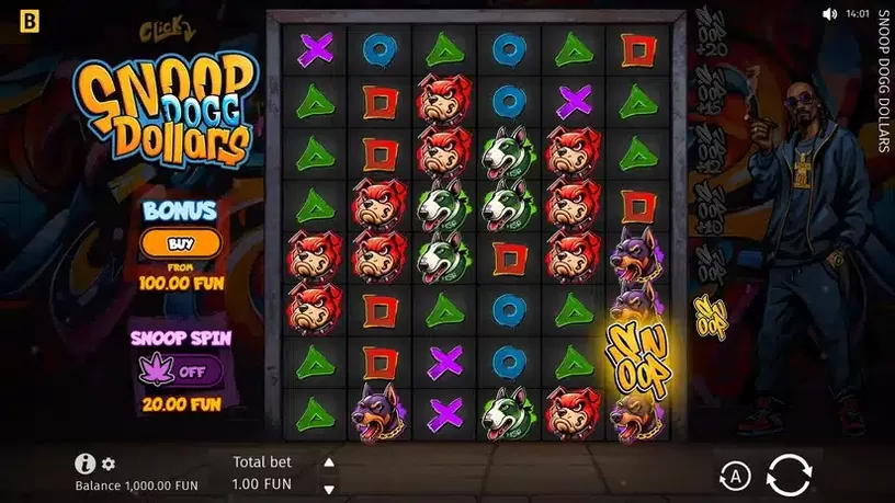 Snoop Dogg Dollars slot screenshot 1