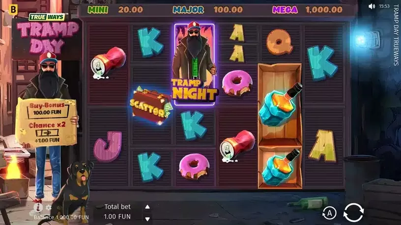 Tramp Day TRUEWAYS slot screenshot 1