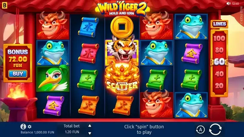 Wild Tiger 2 slot screenshot 1