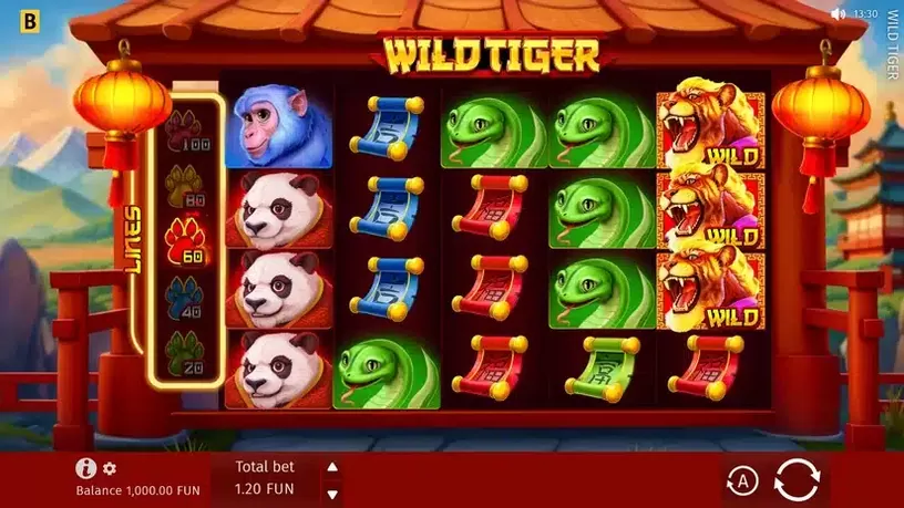Wild Tiger slot screenshot 1