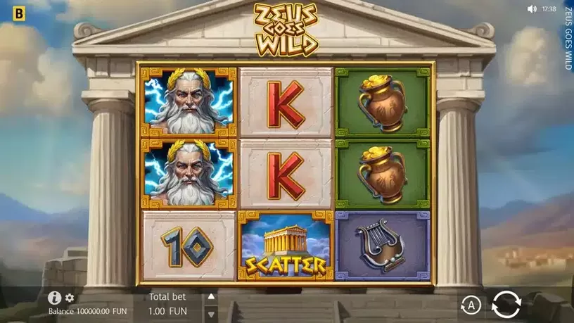 Zeus Goes Wild slot screenshot 1