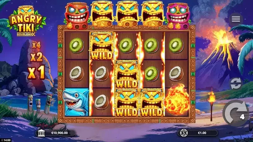 Angry Tiki DoubleMax slot screenshot 5