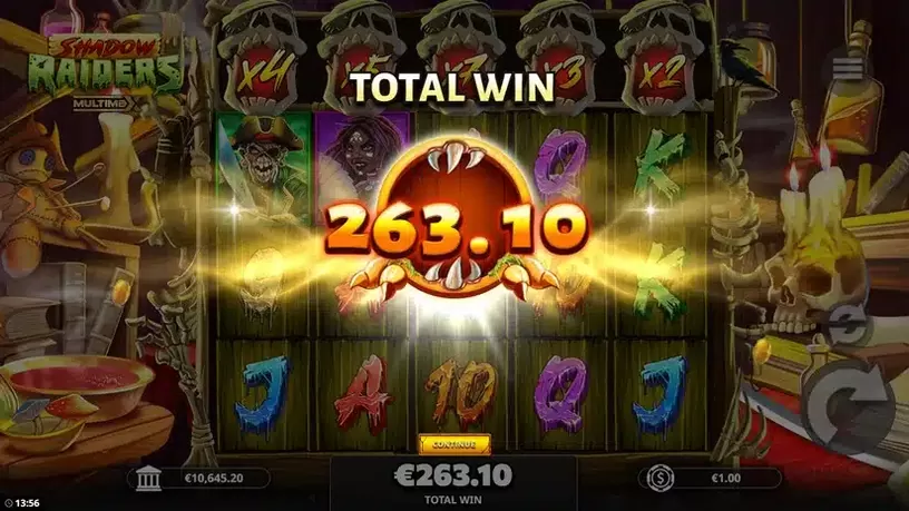 Shadow Raiders MultiMax slot screenshot 7
