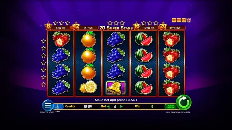 20 Super Stars slot screenshot 1