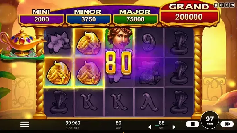 4 Secrets of Aladdin slot screenshot 3