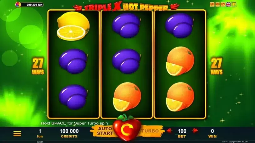 TripleX Hot Pepper slot screenshot 1
