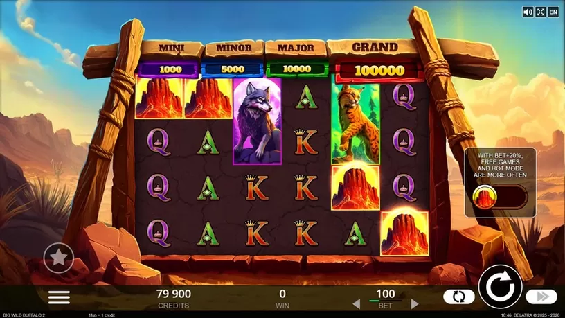 Big Wild Buffalo 2 slot screenshot 2