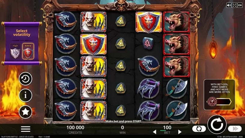 Slattors Battle – Orcs vs Elves slot screenshot 1