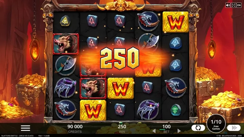 Slattors Battle – Orcs vs Elves slot screenshot 4