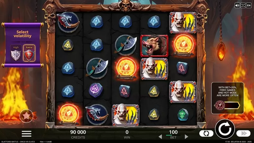 Slattors Battle – Orcs vs Elves slot screenshot 2