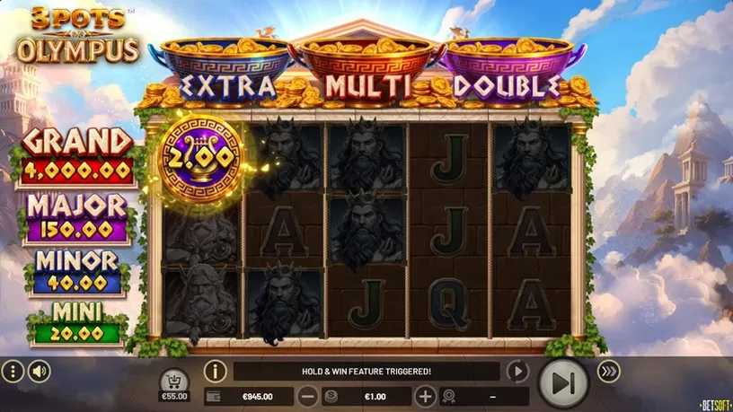 3 Pots of Olympus slot screenshot 2