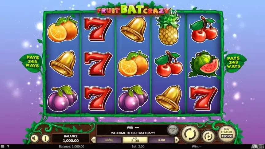 Fruit Bat Crazy slot screenshot 1