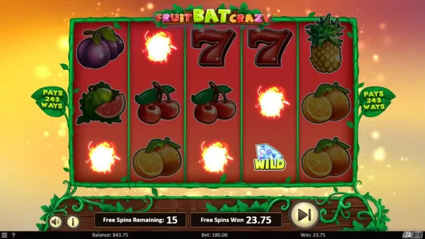 Fruit Bat Crazy slot screenshot 5