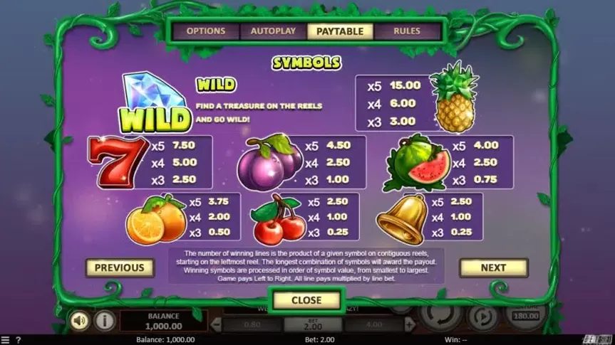 Fruit Bat Crazy slot screenshot 2