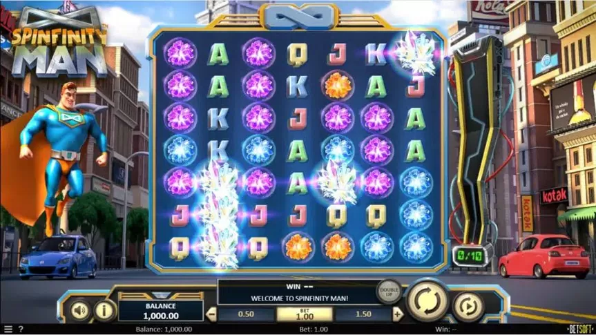 Spinfinity Man slot screenshot 1