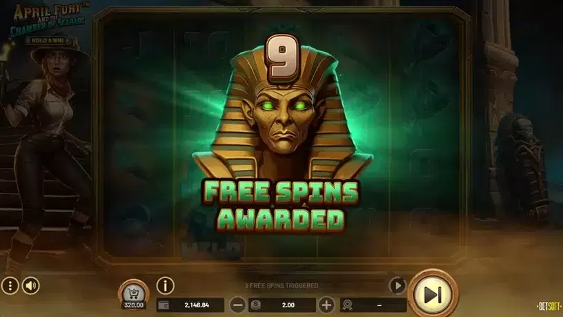 April Fury And The Chamber Of Scarabs slot screenshot 2